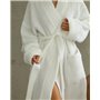 Жіночий халат (тканина вафля натуральна) Білий 4586 QC фото - Luxbikini