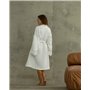 Жіночий халат (тканина вафля натуральна) Білий 4586 QC фото - Luxbikini