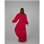 Піжамний костюм-трійка Diana шовк віскоза (бра+халат+штани) Малиновий 4181 QC фото - Luxbikini