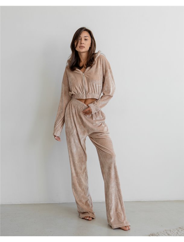 Спортивний костюм "Lila" Бежевий 3842 QC фото - Luxbikini