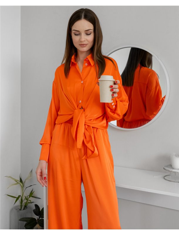 Домашній костюм шовк Армані Tokyo Помаранчевий 2958 QC фото - Luxbikini