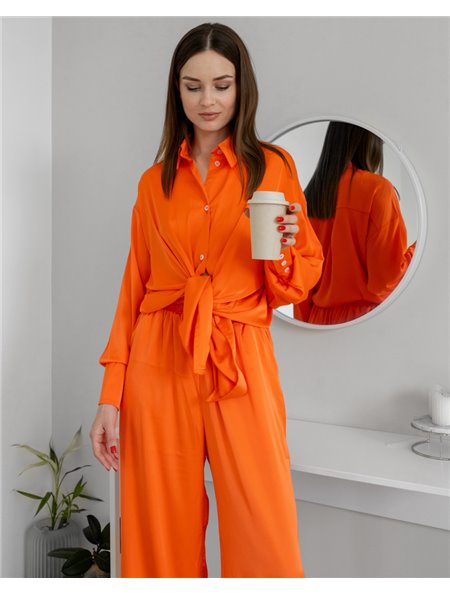 Домашній костюм шовк Армані Tokyo Помаранчевий 2958 QC фото - Luxbikini