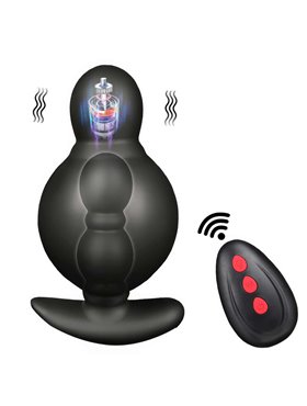 Анальний розширювач з вібрацією та автонадуванням Adorime 10 режимів з дистанційним керуванням 3,7-8,5 см Чорний X00001244 Ch...