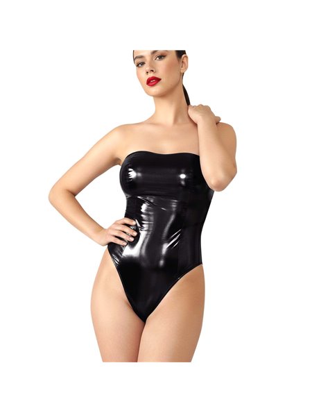 Лаковане боді Art of Sex - Jazz, колір чорний, розмір S SX3445 Art of Sex (Україна) фото - Luxbikini