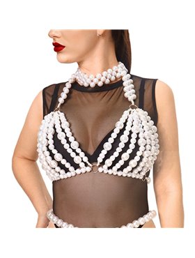 Ліф з перлин Art of Sex - Jasmine, колір білий, розмір XS-2XL SX3446 Art of Sex (Україна) фото - Luxbikini