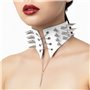 Чокер комір з шипами Art of Sex - Ariadne, натуральна шкіра, колір білий, XS-M SX3448 Art of Sex (Україна) фото - Luxbikini