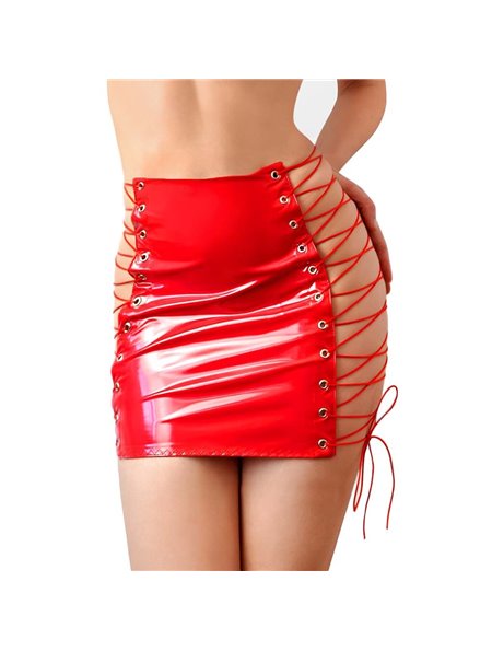 Лакована спідниця на шнурівці Art of Sex - Molly, колір червоний, L-2XL SX3455 Art of Sex (Україна) фото - Luxbikini