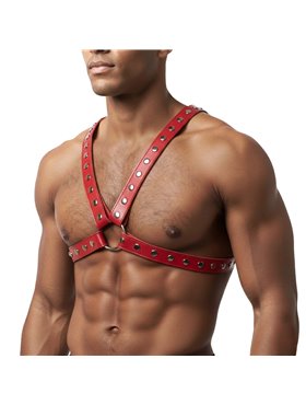 Чоловіча портупея Art of Sex - Spartacus, екошкіра, колір червоний, розмір L-2XL SX3460 Art of Sex (Україна) фото - Luxbikini
