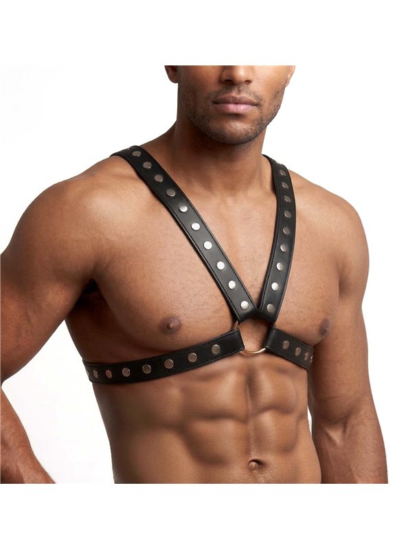 Чоловіча портупея Art of Sex - Spartacus, натуральна, колір чорний, розмір XS-M SX3532 Art of Sex (Україна) фото - Luxbikini