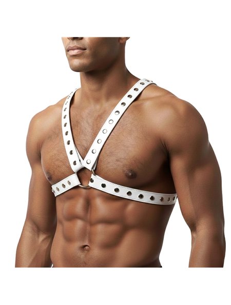 Чоловіча портупея Art of Sex - Spartacus, екошкіра, колір білий, розмір L-2XL SX3537 Art of Sex (Україна) фото - Luxbikini