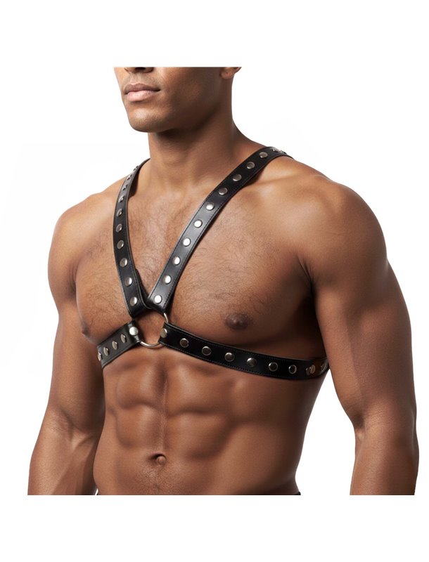 Чоловіча портупея Art of Sex - Spartacus, екошкіра, колір чорний, розмір L-2XL SX3538 Art of Sex (Україна) фото - Luxbikini