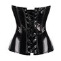 Стильний короткий лакований корсет - чорний КОРС-ЖИВ-ЛАК-ЧОР  фото - Luxbikini