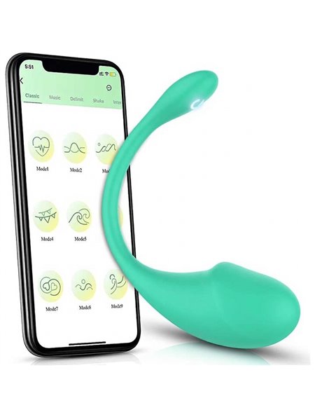 Смарт віброяйце силіконове Love Spouse USB вібратор з дистанційним керуванням 9,5 см Бірюзовий X0000493-3 China фото - Luxbikini