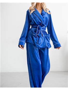 Піжама велюр Eva на запах Електрик