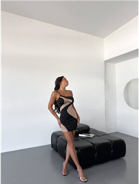 Комбінація з сіточними вставками 066/101-S Domino фото - Luxbikini