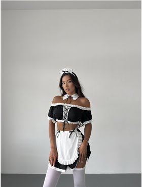 Еротичний комплект покоївки 090/37-S Domino фото - Luxbikini