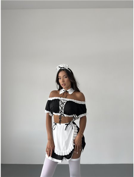 Еротичний комплект покоївки 090/37-S Domino фото - Luxbikini