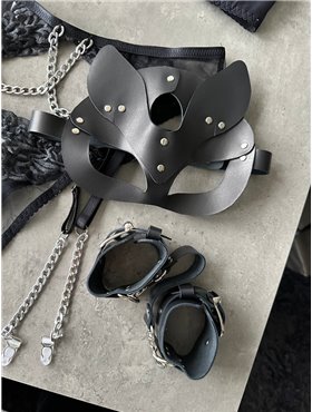 Шкіряна маска для рольйових ігор M7 Domino фото - Luxbikini