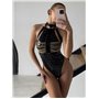 Латексний боді з ланцюжками 243/52-S Domino фото - Luxbikini