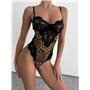 Леопардовий боді з мереживом 283/14-S Domino фото - Luxbikini