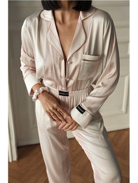 Сатинова піжама у бліду смужку 1269-S Domino фото - Luxbikini