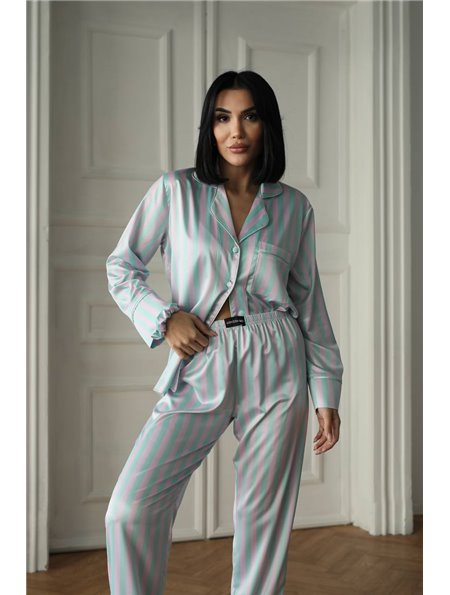 Комплект для дому зі штанами та сорочкою вільного крою 1280-S Domino фото - Luxbikini