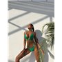 Яскравий зелений купальник з декоративними перлинками 1510/66_S Domino фото - Luxbikini