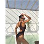 Суцільний купальник на одне плече з фурнітурою 1117/26-S Domino фото - Luxbikini