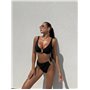 Розкішний чорний купальник з рельєфною текстурою 1535/125_S Domino фото - Luxbikini
