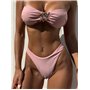 Купальник-бандо з розкішною декоративною вставкою 1539/117_S Domino фото - Luxbikini