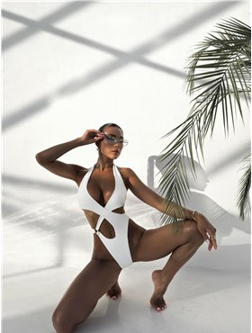 Купальник суцільний з вирізом та зйомними чашечками 2735/27-S Domino фото - Luxbikini