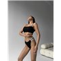 Купальник жіночий з білими шлейками, чорний 2766/38_S Domino фото - Luxbikini
