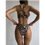 Купальник жіночий з акцентами, леопардовий 2843/70_S Domino фото - Luxbikini