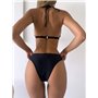 Жіночий купальник з акцентами на деталі, чорний  2961/35_S Domino фото - Luxbikini