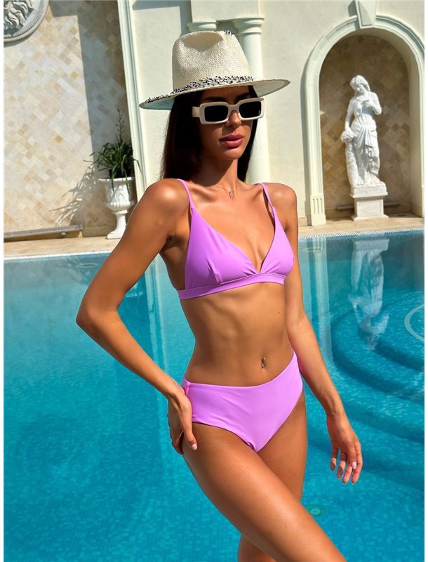 Яскравий жіночий купальник з високою посадкою 1587/11-S Domino фото - Luxbikini