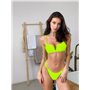 Купальник жіночий у рубчик з V-вирізом, жовтий  1611/97-S Domino фото - Luxbikini
