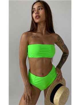 Жіночий купальник бандо з високою посадкою 2565/21-S Domino фото - Luxbikini