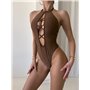 Купальник суцільний з перехрестом та високими трусиками 2943/13-S Domino фото - Luxbikini