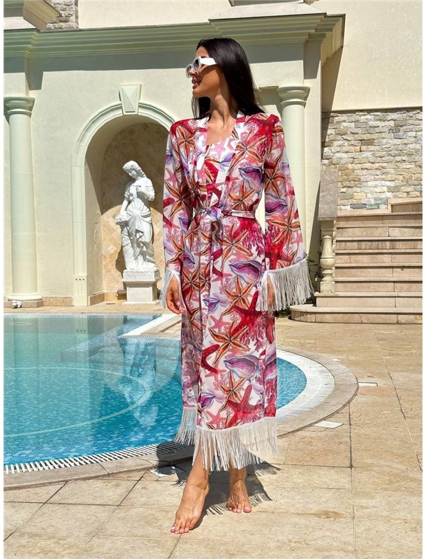 Парео жіноче з мушлями 2704/П5 Domino фото - Luxbikini