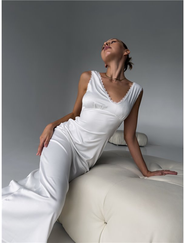 Елегантна нічна сукня з мереживом 210/141-S Domino фото - Luxbikini