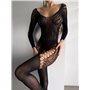 Бодістокінг з довгим рукавом,чорний М56 Domino фото - Luxbikini