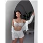 Піжама трійка шорти, топ та кофтинка на гудзиках 1014-S Domino фото - Luxbikini
