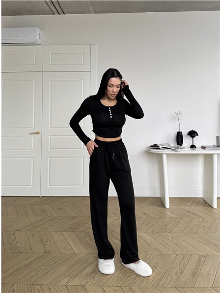 Домашній костюм штани та топ га ґудзиках 1022-S Domino фото - Luxbikini