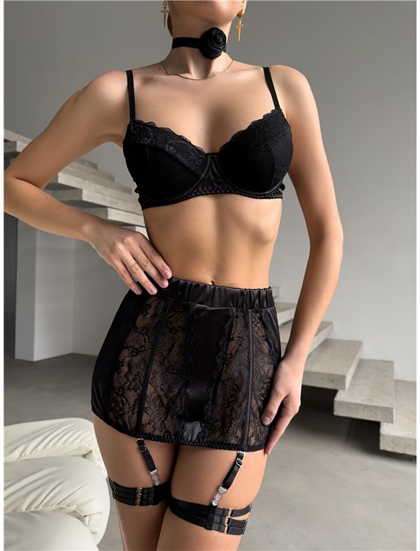 Ліф та спідничка з гартерами 608/35-S Domino фото - Luxbikini