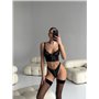 Еротичний комплект з еко шкіри 637/38-S Domino фото - Luxbikini