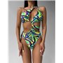 Купальник суцільний регулюється шнурівкою зелений 2790/43-S Domino фото - Luxbikini