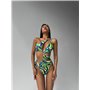 Купальник суцільний регулюється шнурівкою зелений 2790/43-S Domino фото - Luxbikini