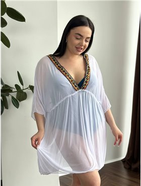 Туніка SW3483 з орнаментом біла