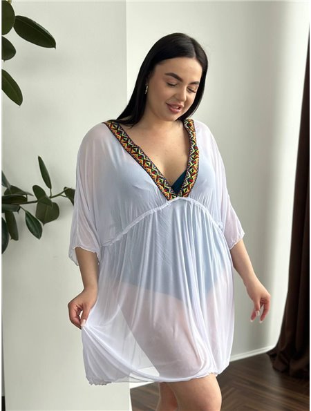 Туніка SW3483 з орнаментом біла