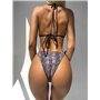 Барвистий купальник трикутник принт 356/16-S Domino фото - Luxbikini
